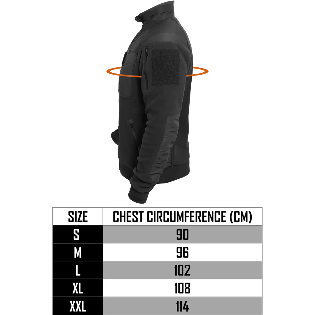 ACE Schakal Fleece-Jacke Slim Fit - taktisch & wärmend - perfekt für Airsoft, Paintball, Trekking & Outdoor