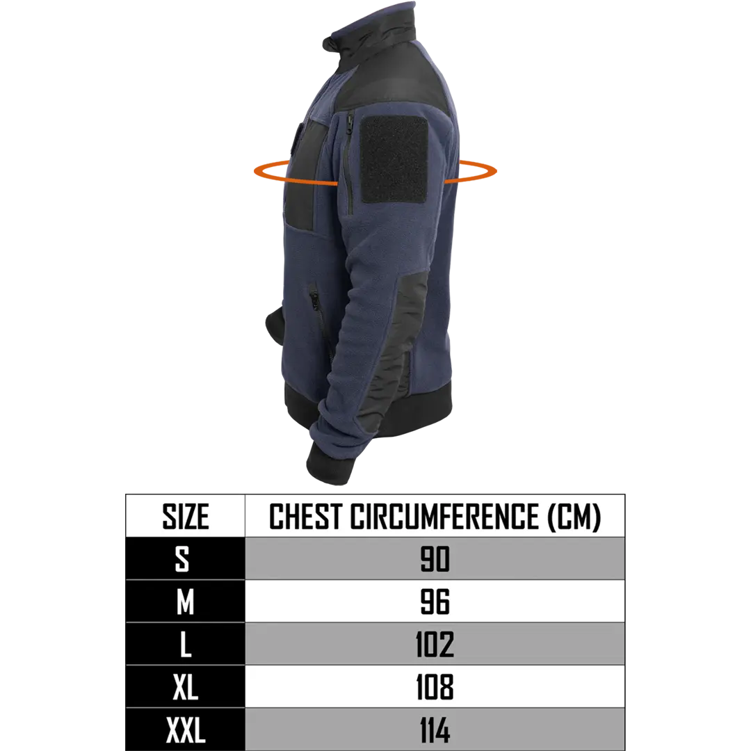 ACE Schakal Fleece-Jacke Slim Fit - taktisch & wärmend - perfekt für Airsoft, Paintball, Trekking & Outdoor
