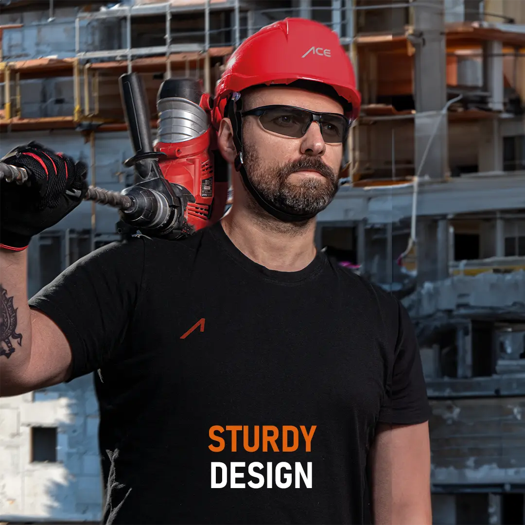 ACE Evo Arbeits-Brille - beschlagfeste Schutzbrille für die Arbeit & für Airsoft, Paintball etc. - EN 166