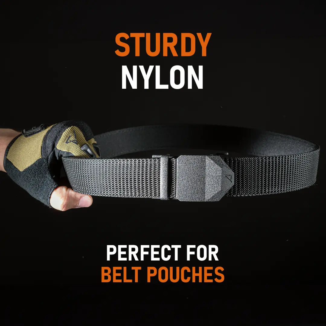 ACE Schakal Army-Gürtel für Männer - taktischer Herren-Hosengürtel mit Schnellverschluss ohne Löcher - Nylon - 102-127 cm