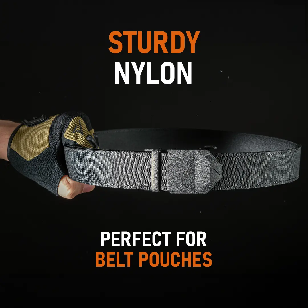 ACE Schakal Army-Gürtel für Männer - taktischer Herren-Hosengürtel mit Schnellverschluss ohne Löcher - Nylon - 102-127 cm