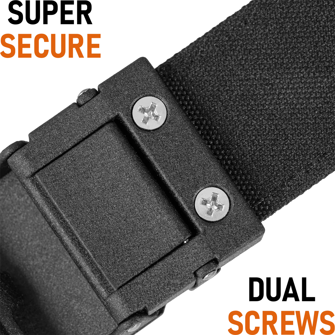 ACE Schakal Army-Gürtel für Männer - taktischer Herren-Hosengürtel mit Schnellverschluss ohne Löcher - Nylon - 102-127 cm