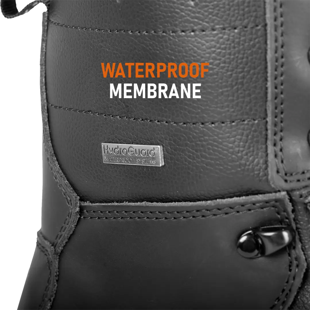 ACE Schakal Herren-Stiefel - Einsatz-Schnürstiefel aus Crazy Horse Leder für Männer - robust und wasserdicht - Schwarz