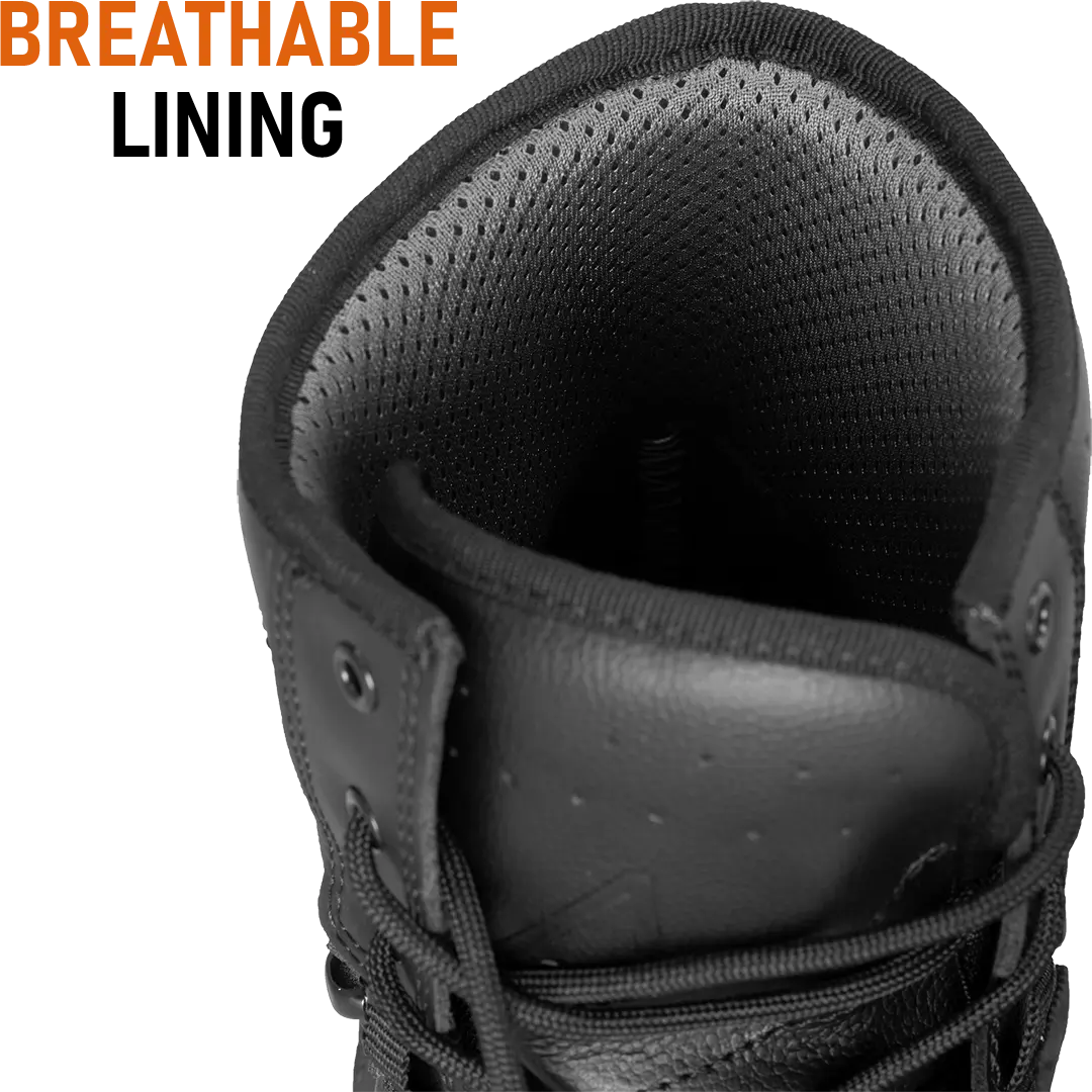 ACE Schakal Herren-Stiefel - Einsatz-Schnürstiefel aus Crazy Horse Leder für Männer - robust und wasserdicht - Schwarz