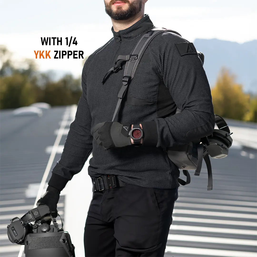 ACE Schakal Pullover - taktischer Outdoor-Sweater mit Klett-Fläche am Arm - für Airsoft, Paintball & Trekking