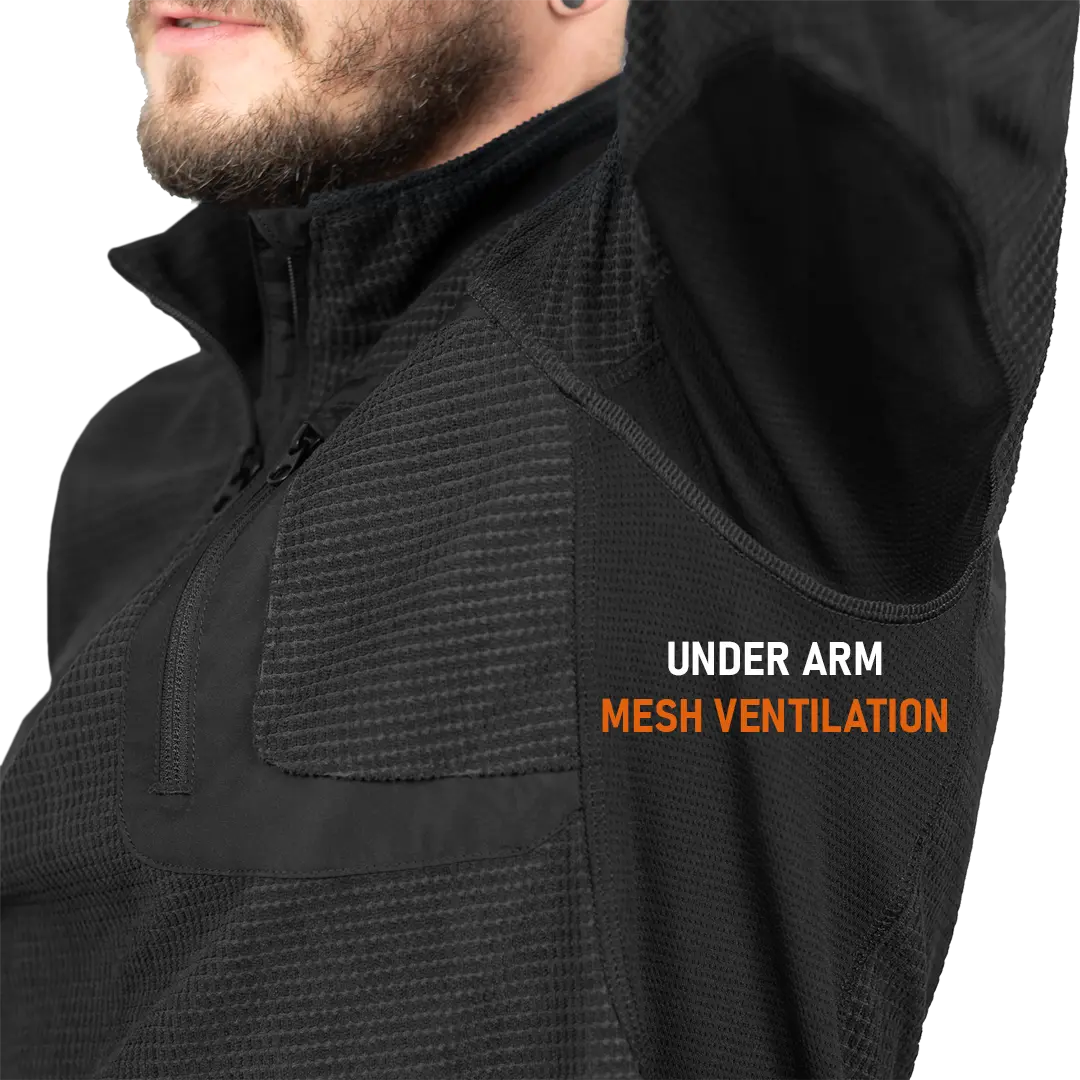 ACE Schakal Pullover - taktischer Outdoor-Sweater mit Klett-Fläche am Arm - für Airsoft, Paintball & Trekking