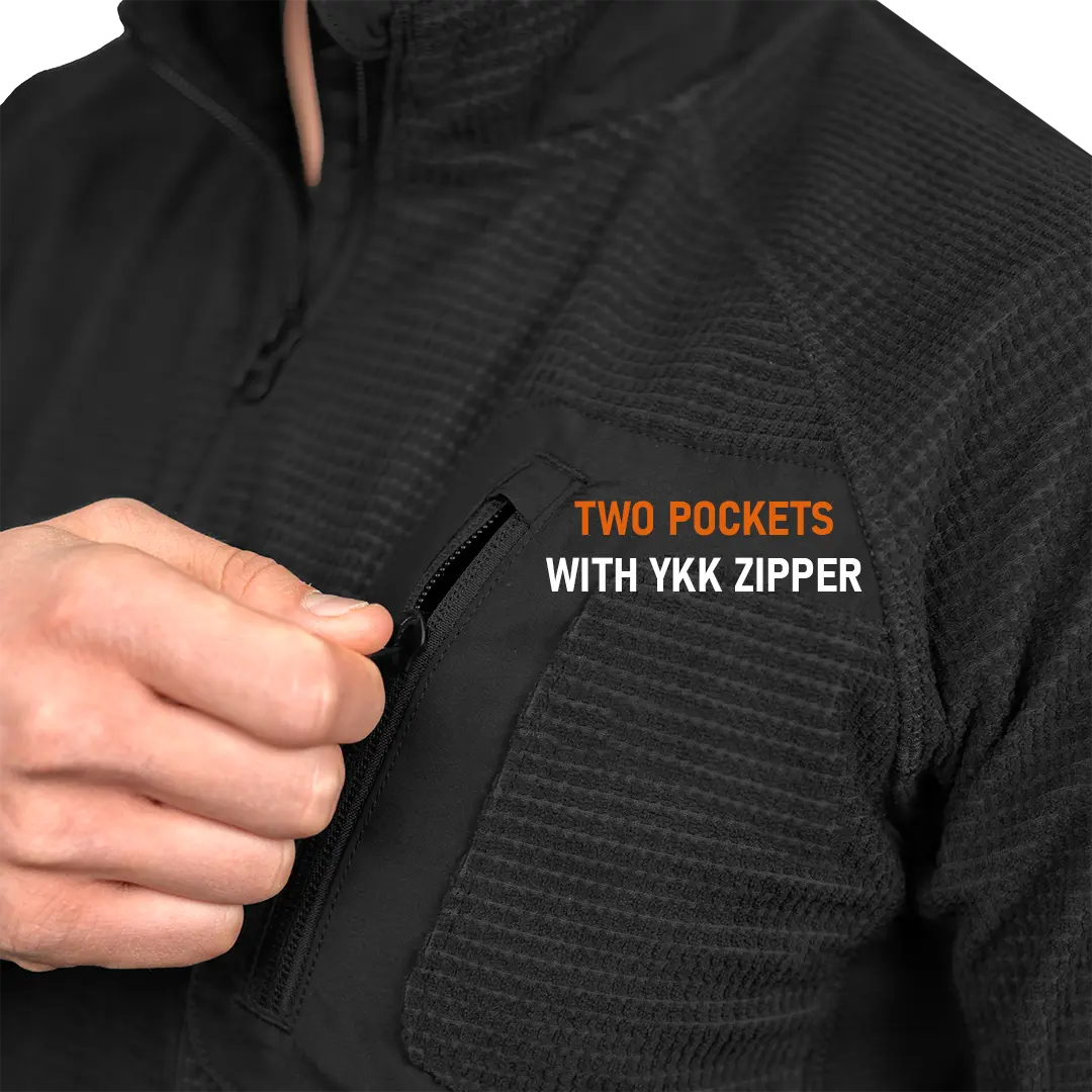 ACE Schakal Pullover - taktischer Outdoor-Sweater mit Klett-Fläche am Arm - für Airsoft, Paintball & Trekking