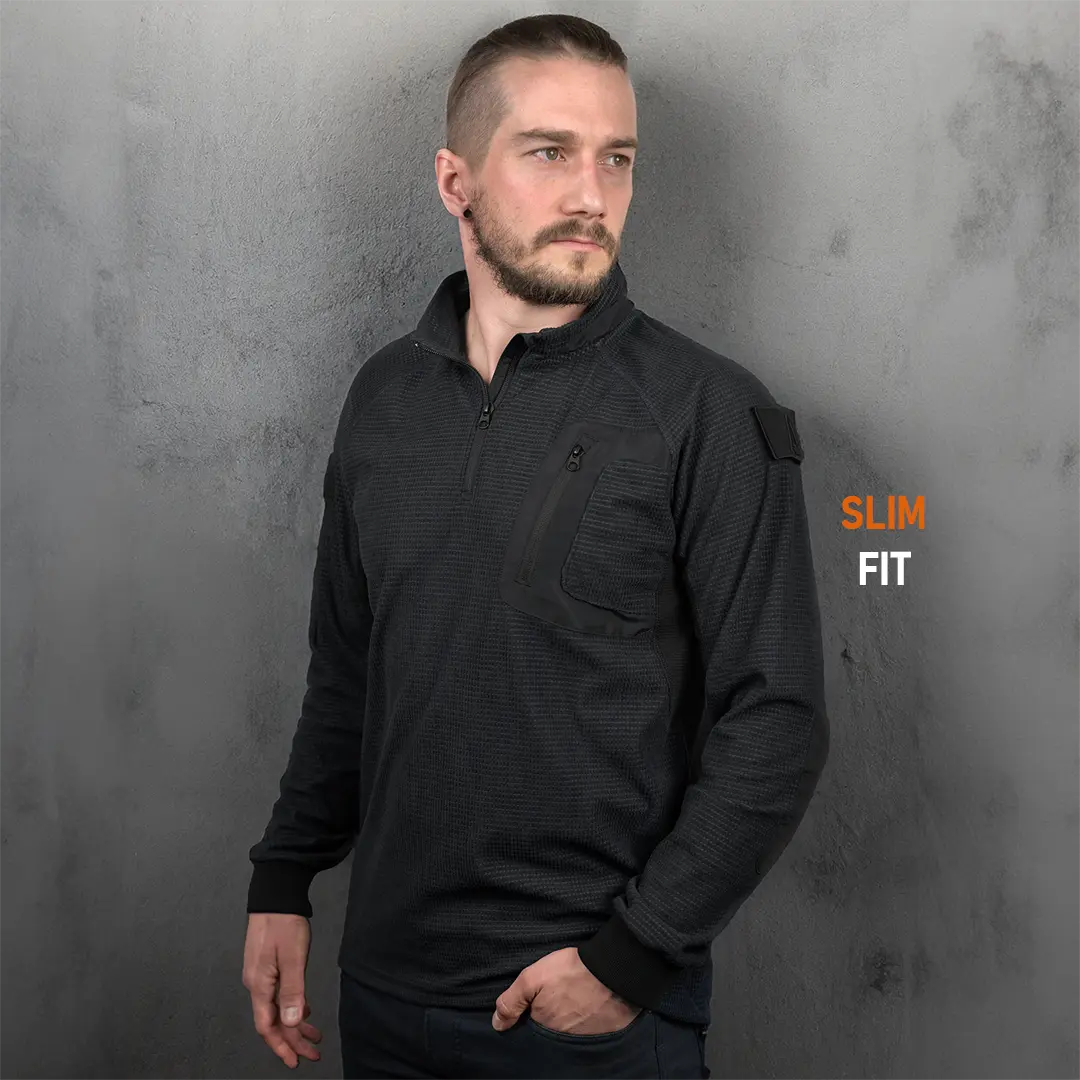 ACE Schakal Pullover - taktischer Outdoor-Sweater mit Klett-Fläche am Arm - für Airsoft, Paintball & Trekking
