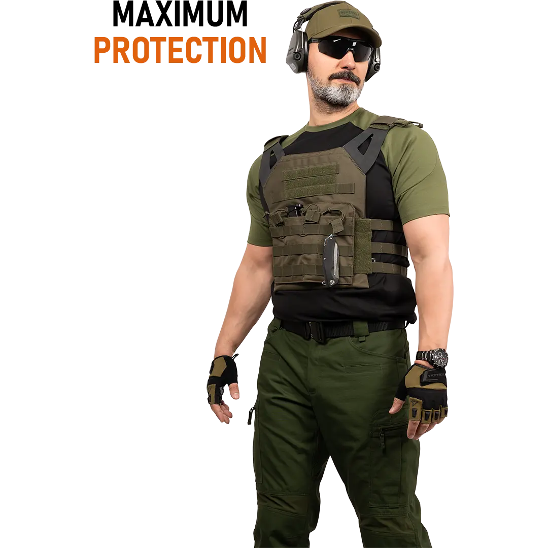 ACE Schakal Einsatzhose - taktische Ripstop-Hose lang für Herren - Wanderhose mit 35% Baumwolle für Männer