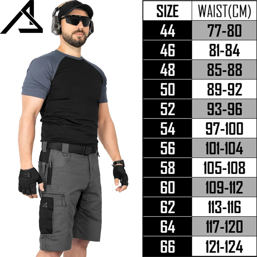 ACE Schakal Cargo-Hose kurz - Einsatz-Shorts mit Stretch-Bund für Männer - taktische Outdoor-Hosen für Herren