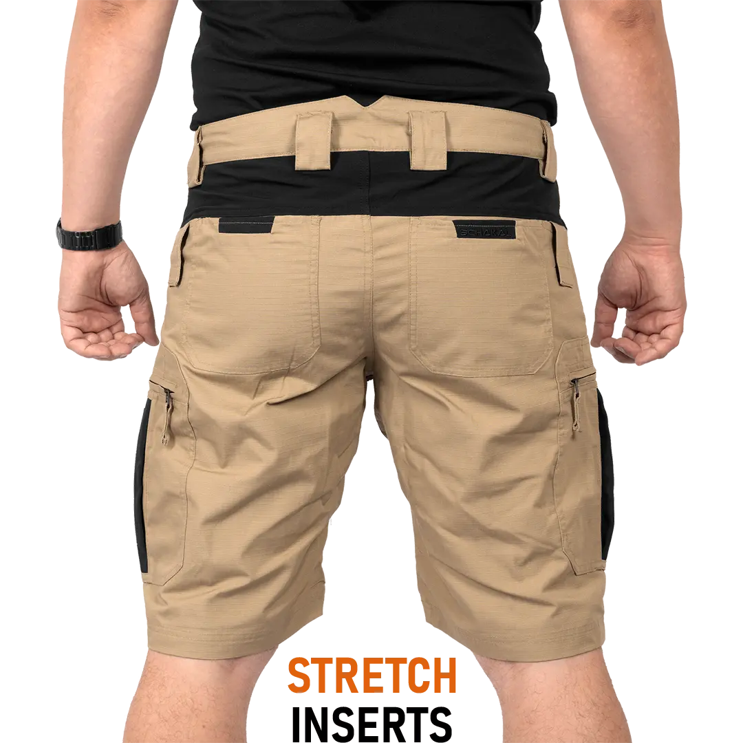 ACE Schakal Cargo-Hose kurz - Einsatz-Shorts mit Stretch-Bund für Männer - taktische Outdoor-Hosen für Herren