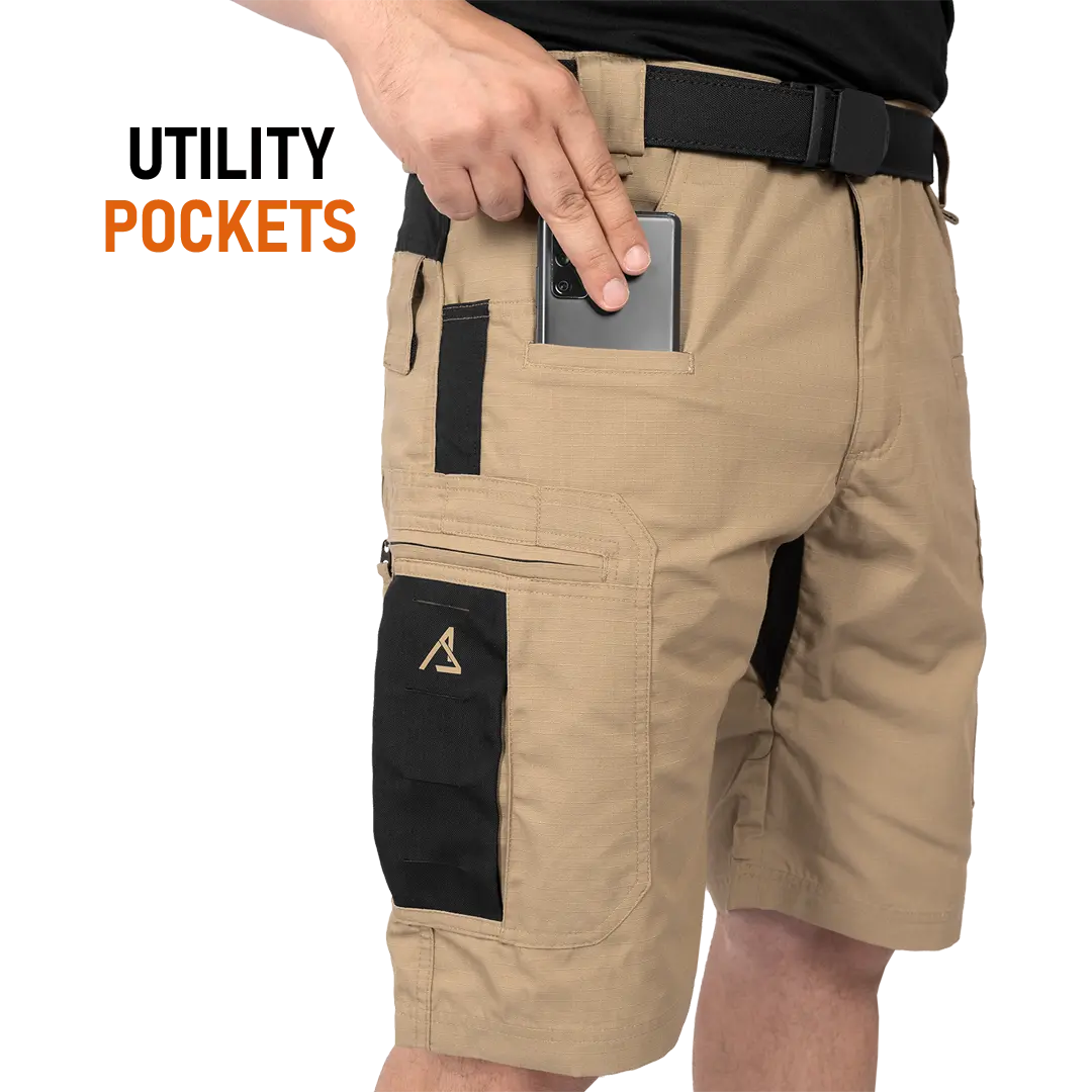 ACE Schakal Cargo-Hose kurz - Einsatz-Shorts mit Stretch-Bund für Männer - taktische Outdoor-Hosen für Herren