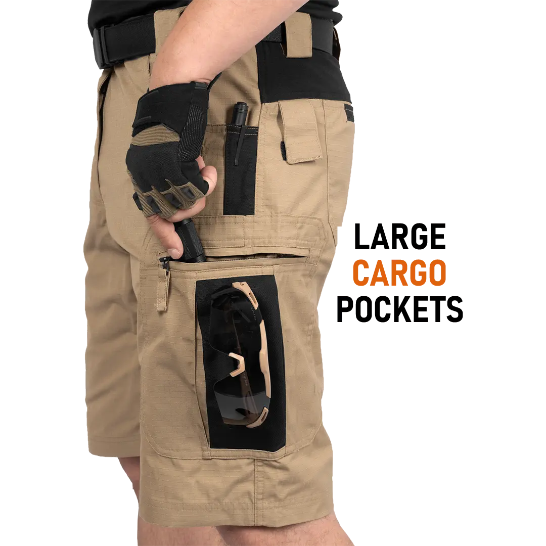 ACE Schakal Cargo-Hose kurz - Einsatz-Shorts mit Stretch-Bund für Männer - taktische Outdoor-Hosen für Herren