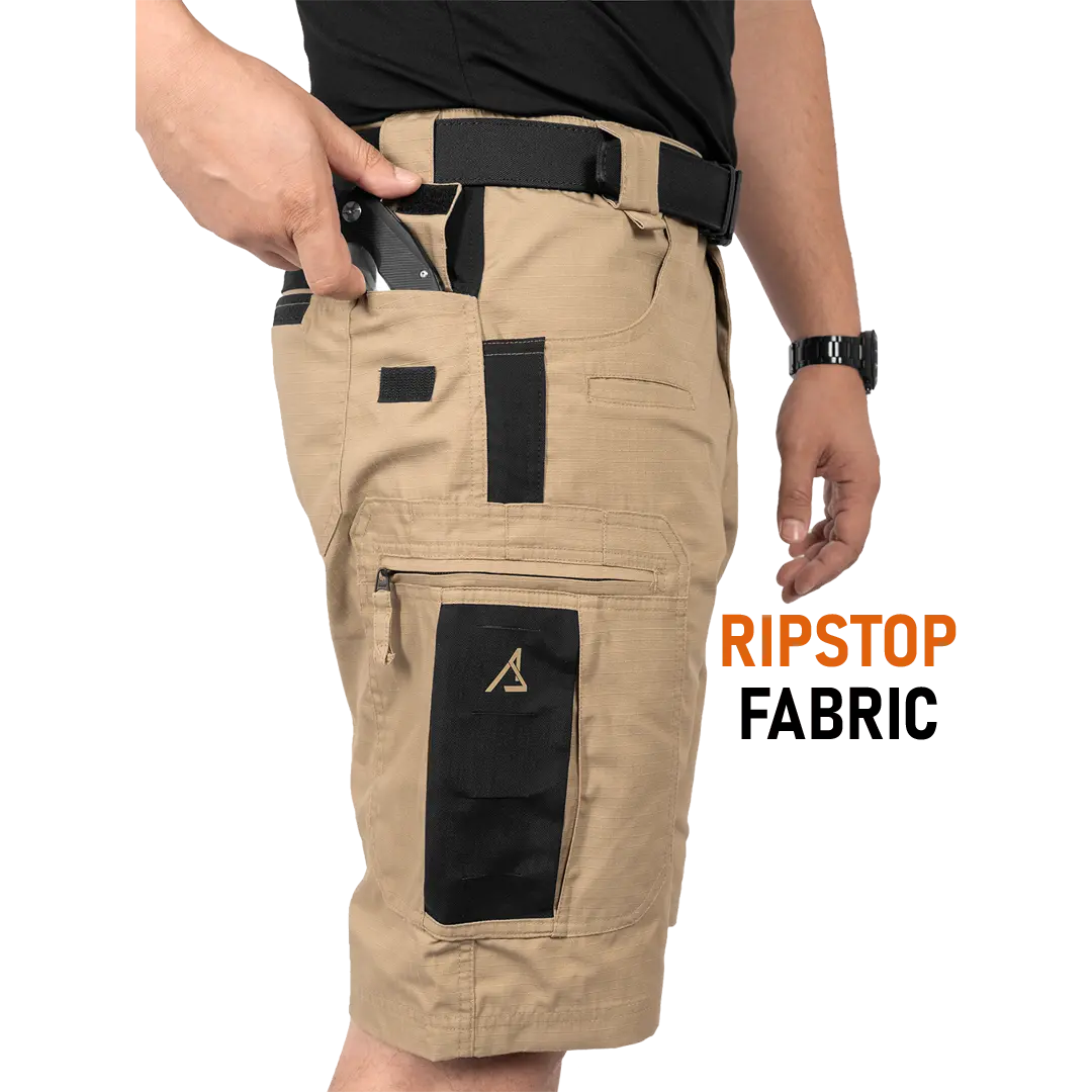 ACE Schakal Cargo-Hose kurz - Einsatz-Shorts mit Stretch-Bund für Männer - taktische Outdoor-Hosen für Herren