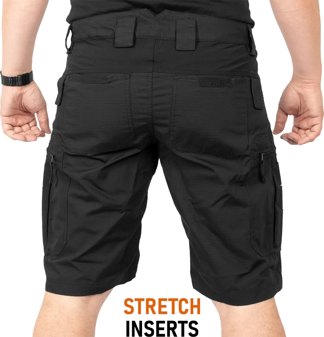 ACE Schakal Cargo-Hose kurz - Einsatz-Shorts mit Stretch-Bund für Männer - taktische Outdoor-Hosen für Herren