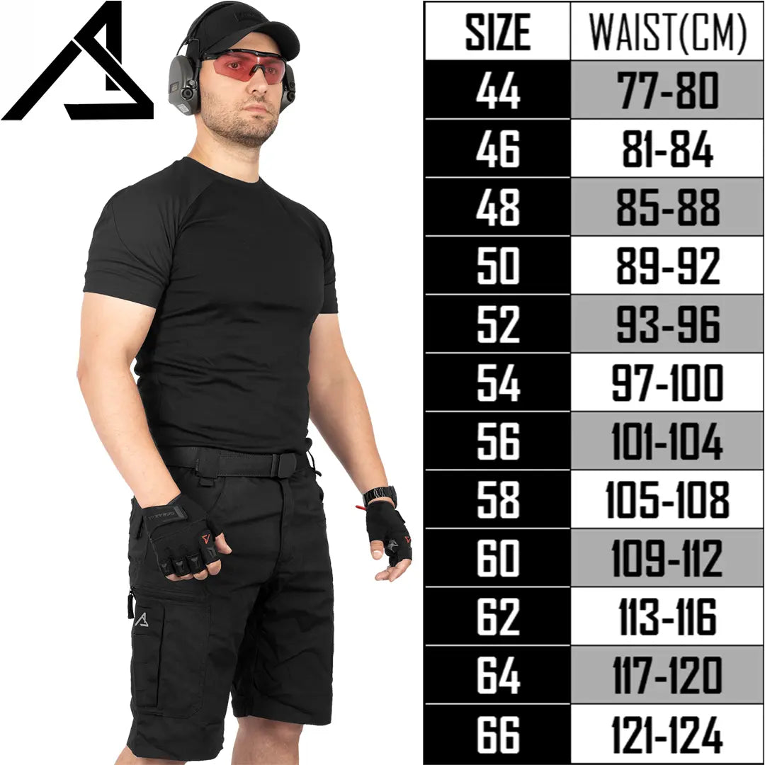 ACE Schakal Cargo-Hose kurz - Einsatz-Shorts mit Stretch-Bund für Männer - taktische Outdoor-Hosen für Herren