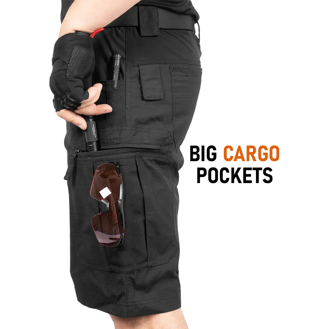 ACE Schakal Cargo-Hose kurz - Einsatz-Shorts mit Stretch-Bund für Männer - taktische Outdoor-Hosen für Herren