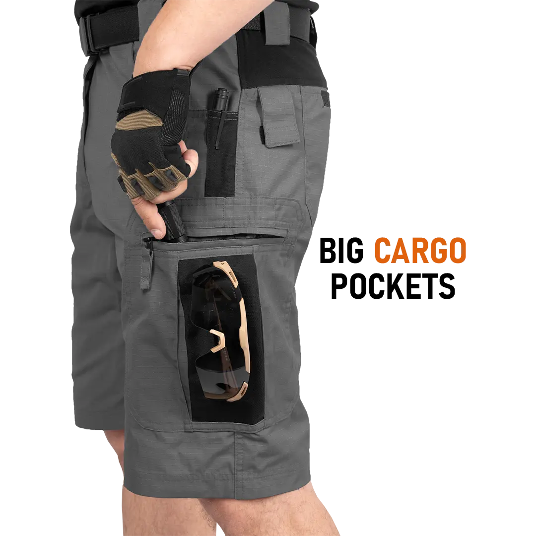 ACE Schakal Cargo-Hose kurz - Einsatz-Shorts mit Stretch-Bund für Männer - taktische Outdoor-Hosen für Herren