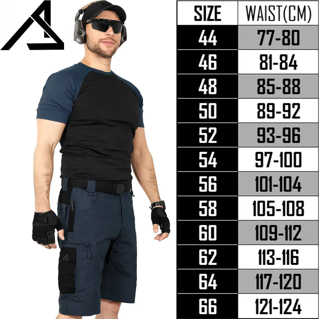 ACE Schakal Cargo-Hose kurz - Einsatz-Shorts mit Stretch-Bund für Männer - taktische Outdoor-Hosen für Herren