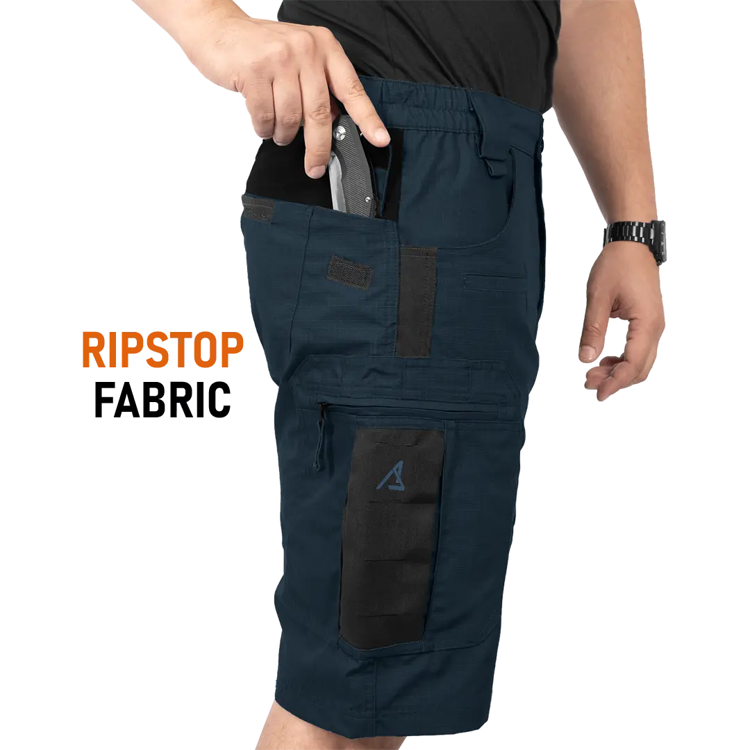 ACE Schakal Cargo-Hose kurz - Einsatz-Shorts mit Stretch-Bund für Männer - taktische Outdoor-Hosen für Herren