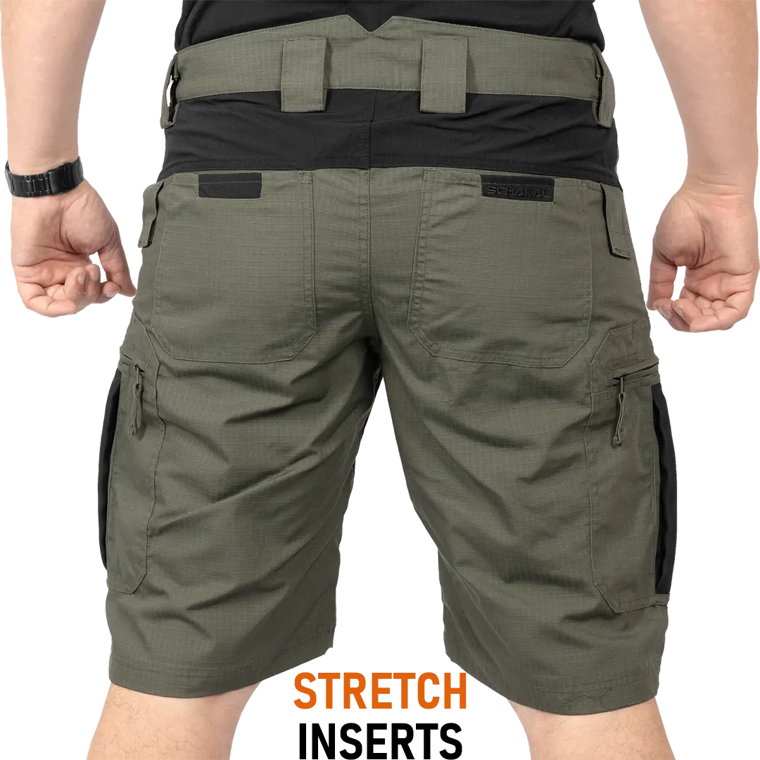 ACE Schakal Cargo-Hose kurz - Einsatz-Shorts mit Stretch-Bund für Männer - taktische Outdoor-Hosen für Herren