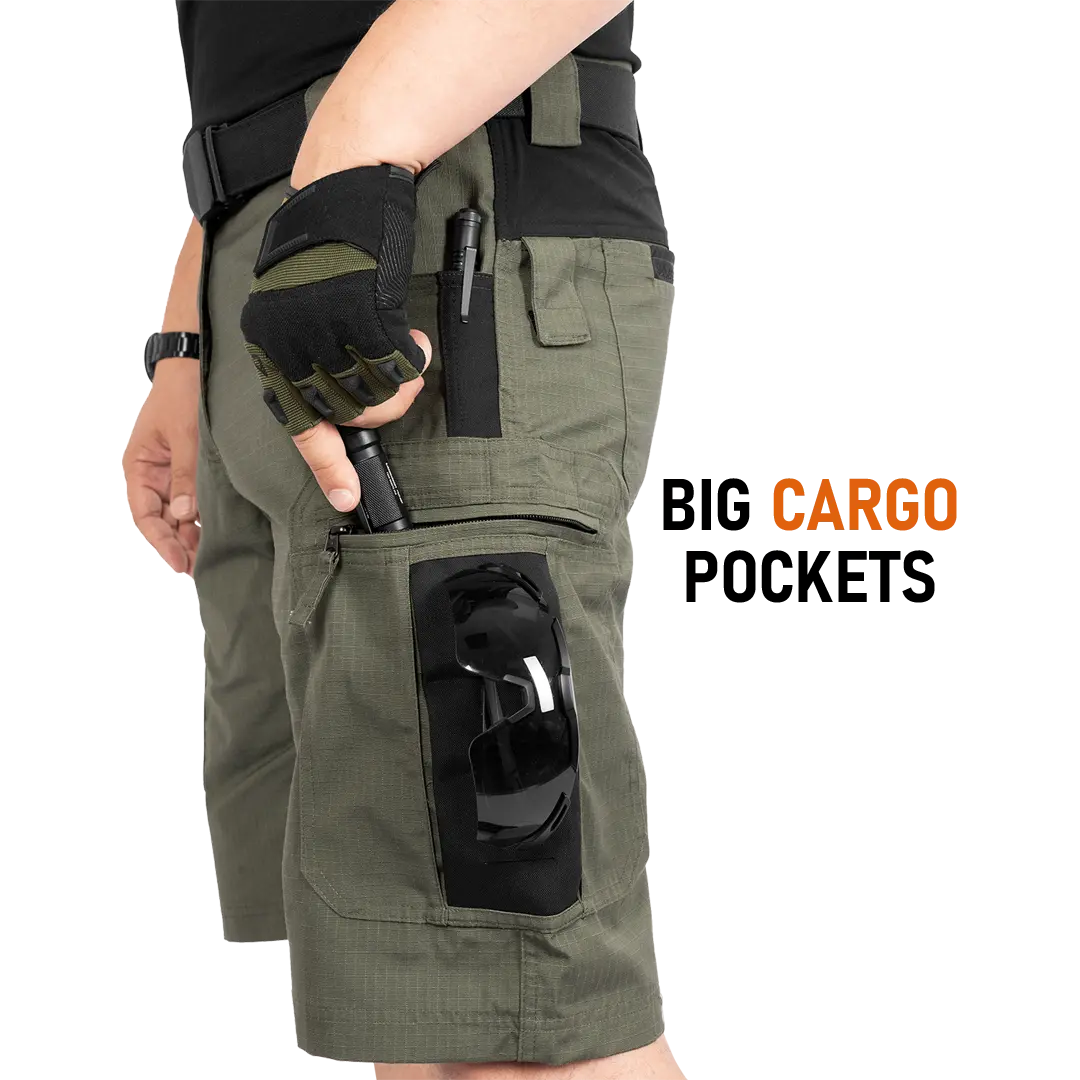 ACE Schakal Cargo-Hose kurz - Einsatz-Shorts mit Stretch-Bund für Männer - taktische Outdoor-Hosen für Herren