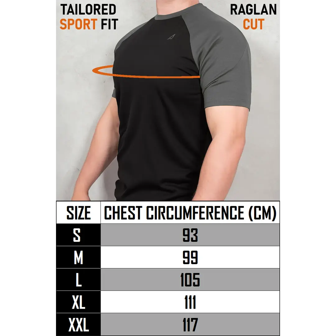 ACE Schakal Einsatz-Tshirt - taktisches T-Shirt für Herren - Kurzarm Outdoor-Shirt mit Raglan-Ärmeln für Männer