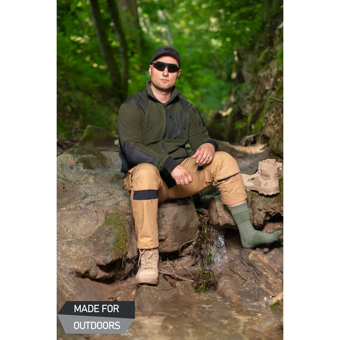 ACE Schakal Socken - 3 Paar taktische Strümpfe mit Merino-Wolle & Antiblasen-Polster - Wandern & Trekking