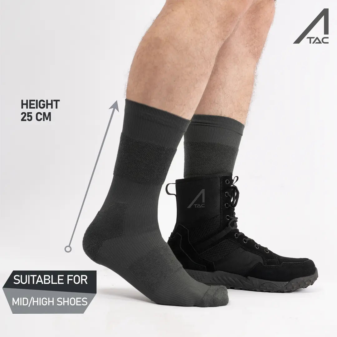 ACE Schakal Socken - 1 Paar taktische Strümpfe mit Merino-Wolle & Antiblasen-Polster - Wandern & Trekking