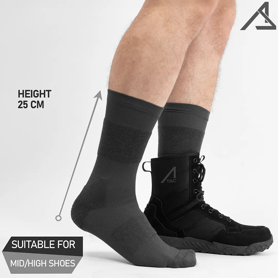 ACE Schakal Socken - 3 Paar taktische Strümpfe mit Merino-Wolle & Antiblasen-Polster - Wandern & Trekking