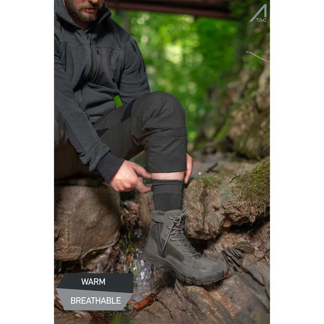 ACE Schakal Socken - 1 Paar taktische Strümpfe mit Merino-Wolle & Antiblasen-Polster - Wandern & Trekking