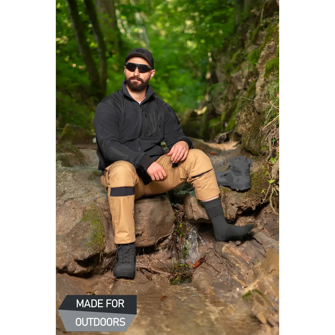 ACE Schakal Socken - 1 Paar taktische Strümpfe mit Merino-Wolle & Antiblasen-Polster - Wandern & Trekking