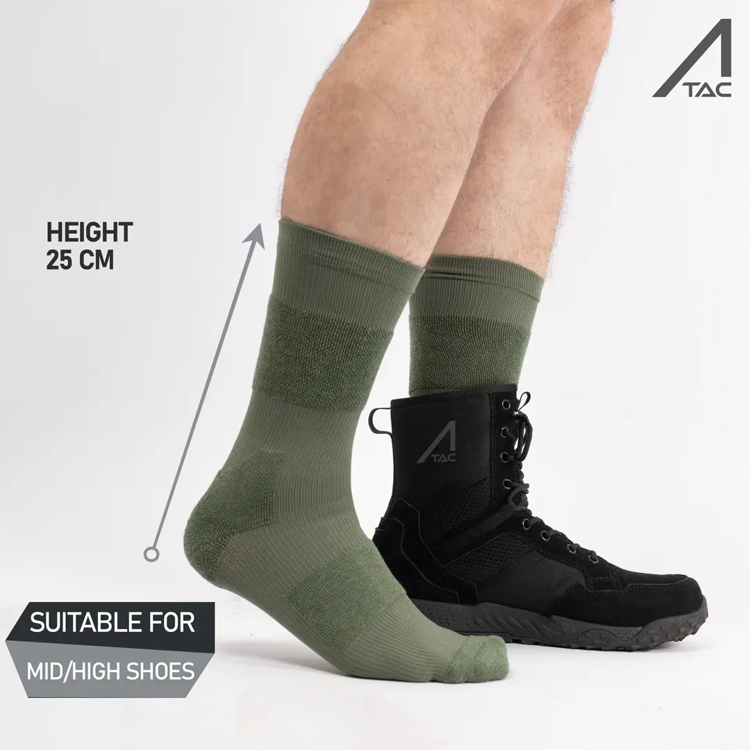 ACE Schakal Socken - 3 Paar taktische Strümpfe mit Merino-Wolle & Antiblasen-Polster - Wandern & Trekking