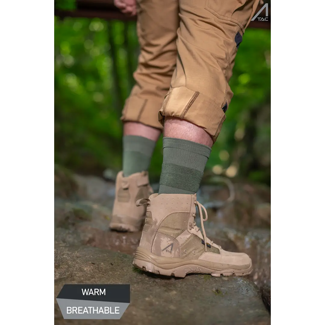 ACE Schakal Socken - 3 Paar taktische Strümpfe mit Merino-Wolle & Antiblasen-Polster - Wandern & Trekking