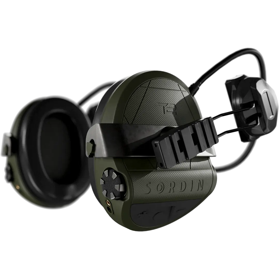 Sordin Supreme T2 Kapsel-Gehörschutz aktiv mit Rear-ARC-Adapter