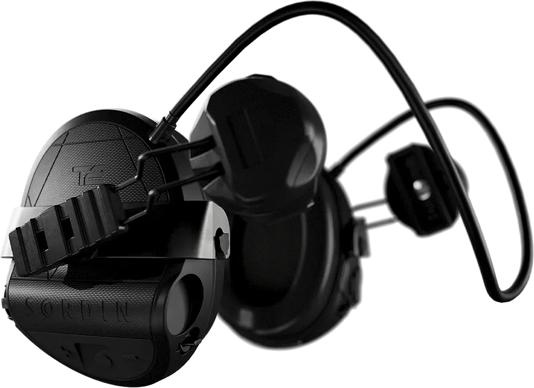 Sordin Supreme T2 Kapsel-Gehörschutz aktiv mit Rear-ARC-Adapter