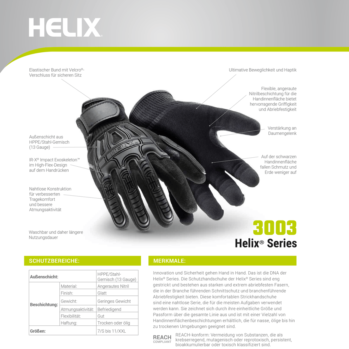 HexArmor Helix 3003 Sicherheitshandschuhe