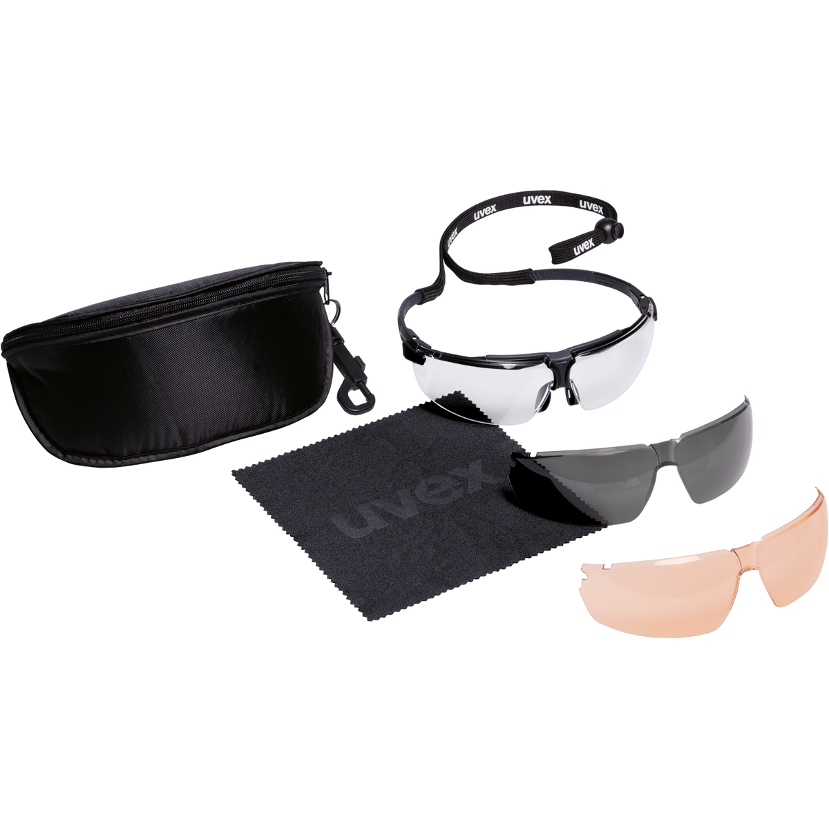 uvex i-3 tactical Schutzbrille mit Etui & 3 Scheiben